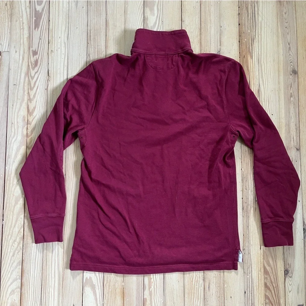 Vintage J.Crew Maroon Utility Casual Quarterzip Jacket with Elbow Patches‎ sz S